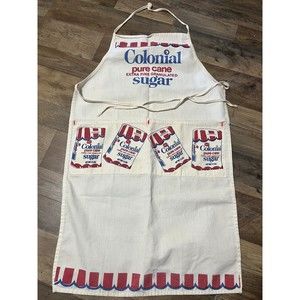 Vintage Advertising Apron Bordens Colonial Pure Cane Sugar RARE Bake Cook Cakes